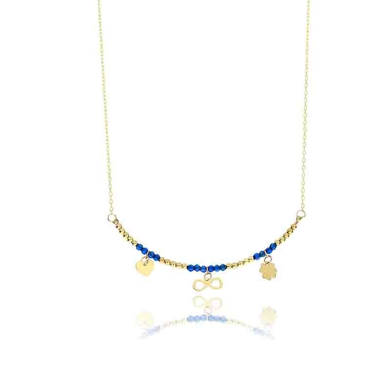 Collana Oro Giallo 9kt. Soggetti Donna Fantasy Color
