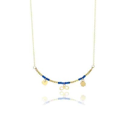Collana Oro Giallo 9kt. Soggetti Donna Fantasy Color