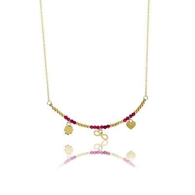 Collana Oro Giallo 9kt. Soggetti Donna Fantasy Color