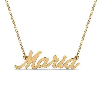 Collana Oro Giallo con nome o scritta 9kt. regalo donna ragazza