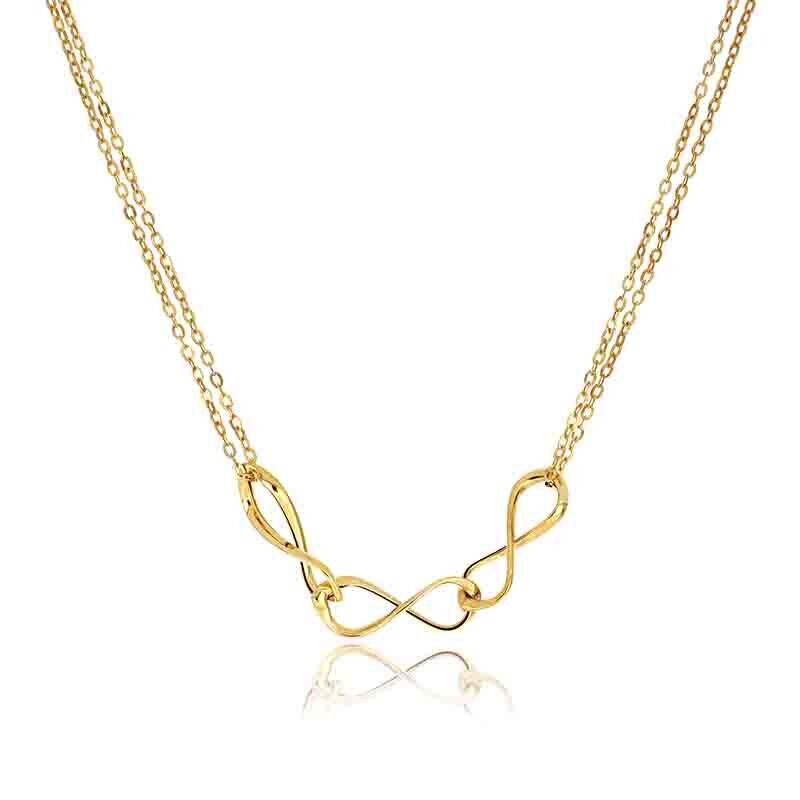Collana Oro 375 9kt. donna a maglia rollò con catene centrali paper clip