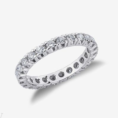 Anello Eternity &quot;Luce Infinita&quot; - Oro Bianco 18kt e Diamanti Lab Grown 1.20ct IF/F