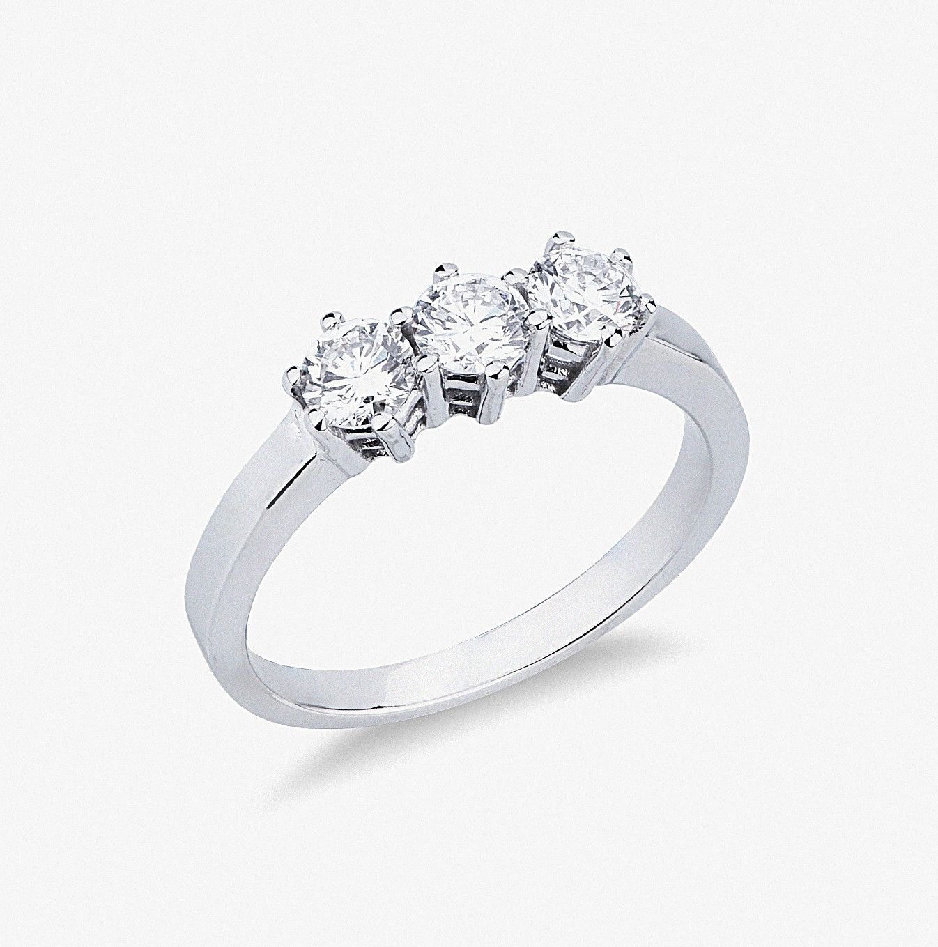 Trilogy Ring 18kt Gold and 0.60 ct Diamonds Highly Discounted | Art MID Gioielli