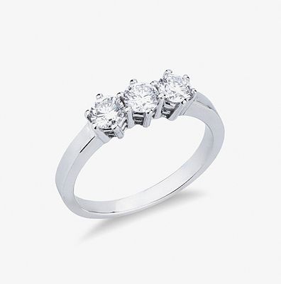 Trilogy Ring 18kt Gold and 0.60 ct Diamonds Highly Discounted | Art MID Gioielli