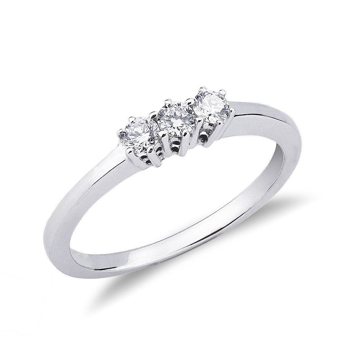 Trilogy Ring 18kt Gold and 0.30 ct Diamonds Highly Discounted | Art MID Gioielli