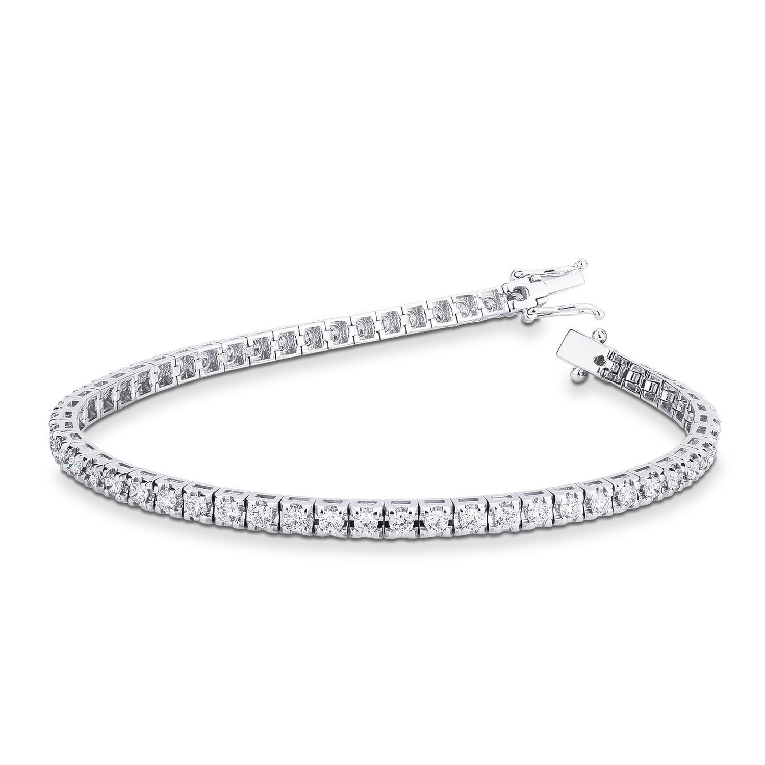 Luxury Handcrafted Pyramid Tennis Bracelet | 2.20 Carats Certified L.G. Diamonds Luxury Handcrafted Pyramid Tennis Bracelet | 2.20 Carats Certified L.G. Diamonds