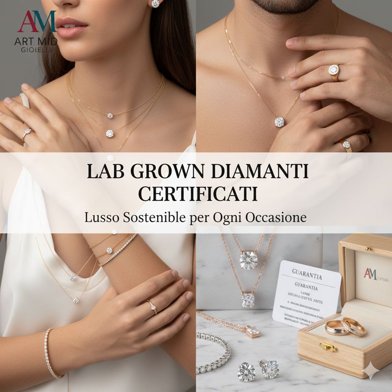 Rings, necklaces, bracelets, wedding bands Art Mid Gioielli. Certified gold and lab-grown diamond jewelry. Sustainable luxury