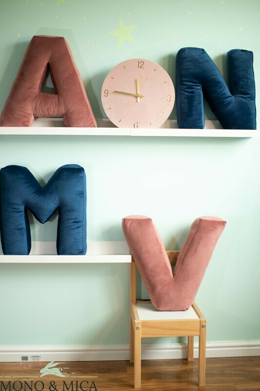 Velvet Letter Initial Cushions