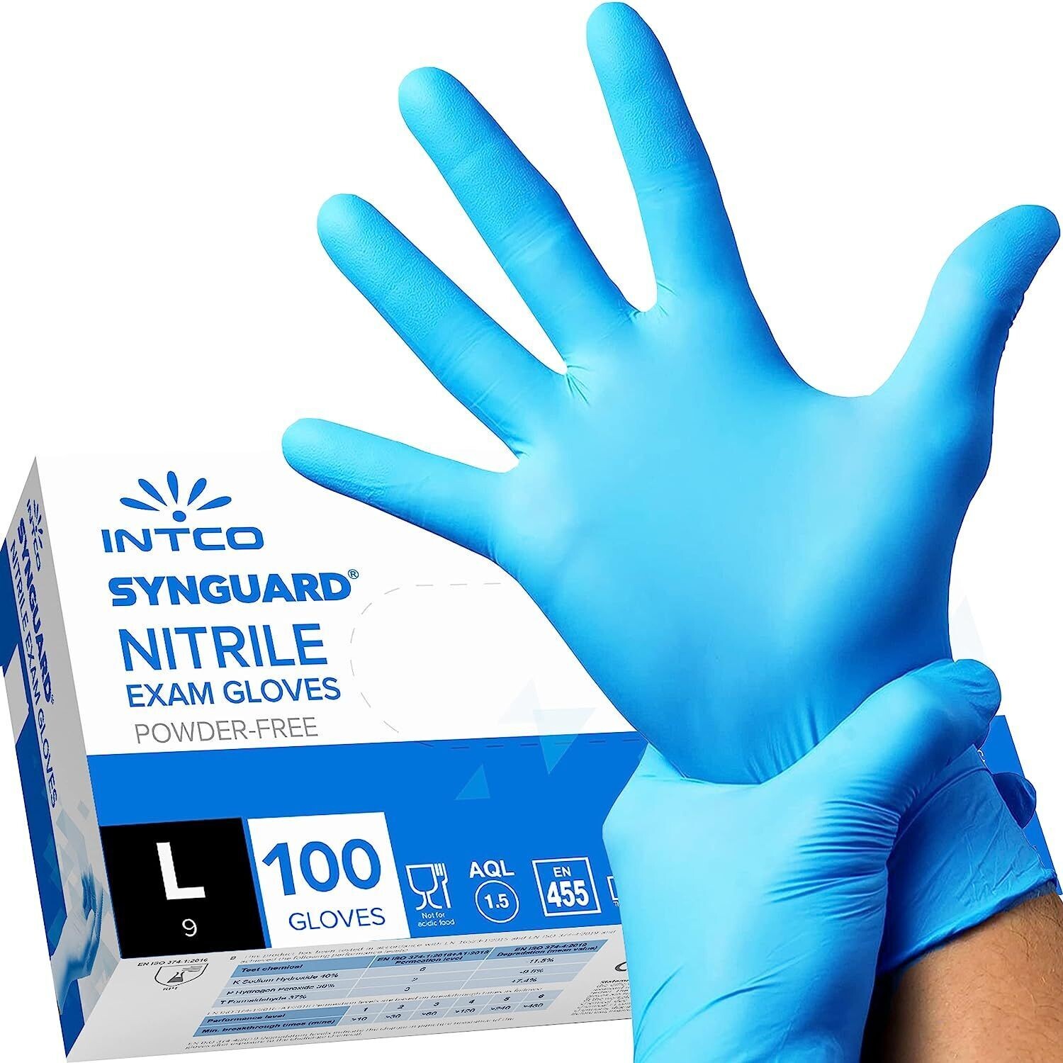 Intco Nitrile Gloves Powder-Free (Box of 100)