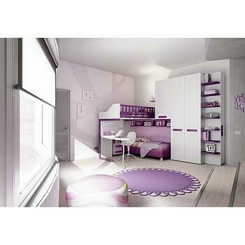 Chambre Moretti Compact gamme Kids violet
