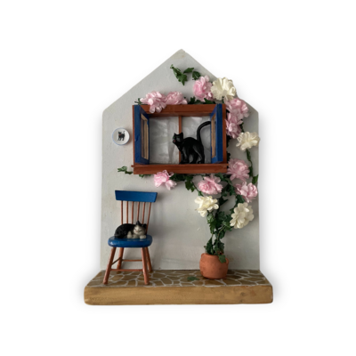 Muur Hanger Miniatuur Huisje / Wall Hanger Miniature House