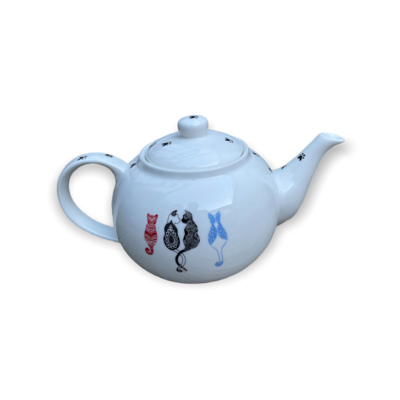 Theepot Wit / Tea Pot White The Fabulous Cat Collection