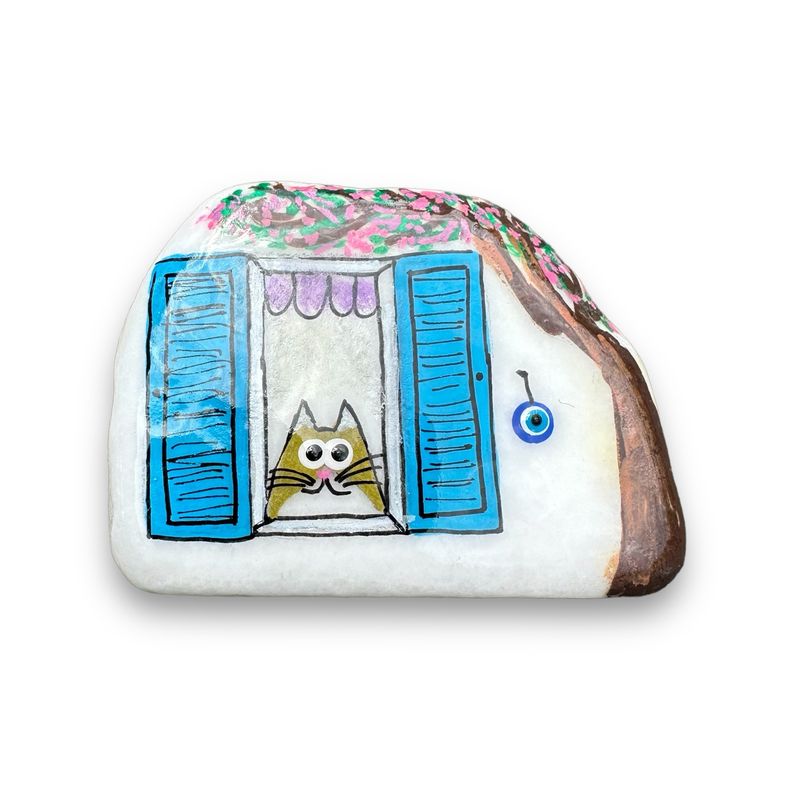 Gelukssteen Kat / Beach pebble Cat