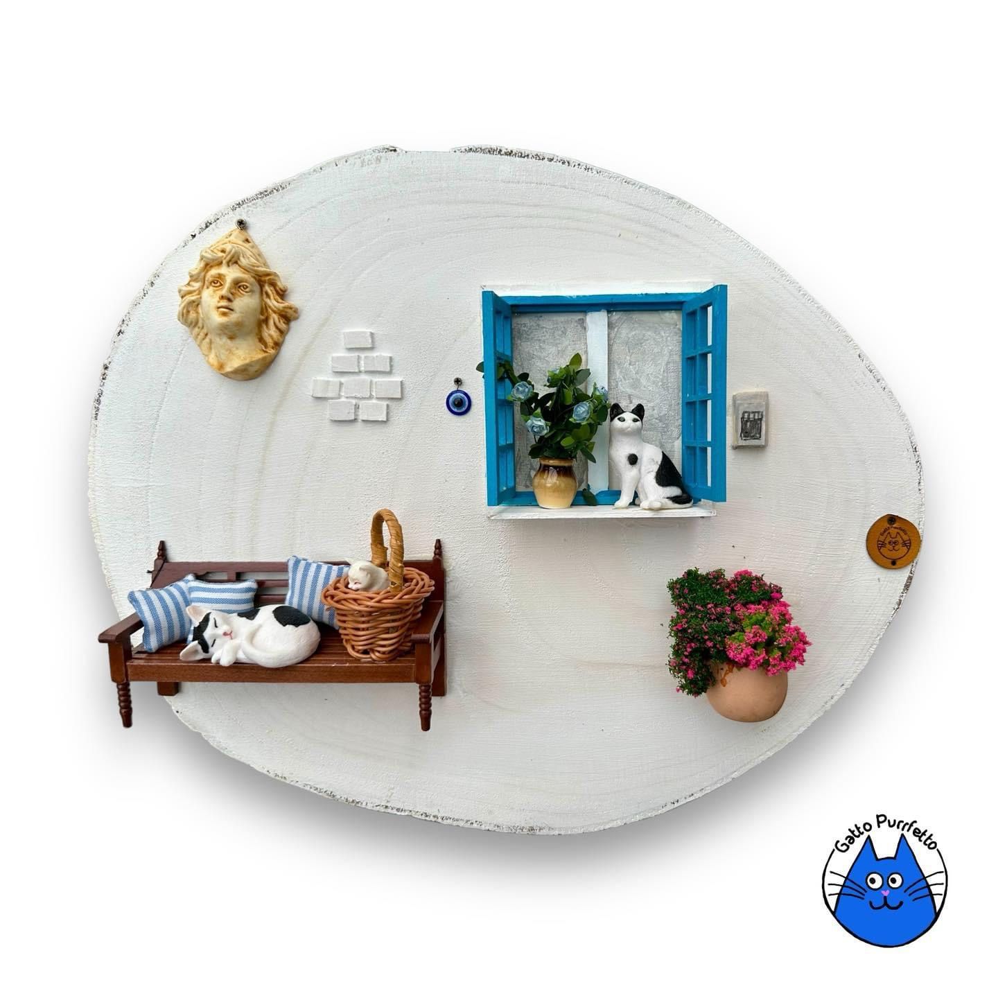 Muur Hanger Miniatuur Huisje / Wall Hanger Miniature House
