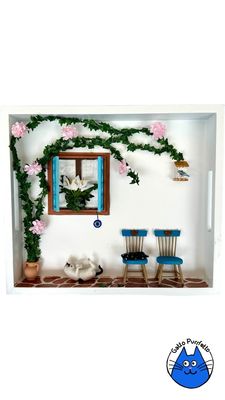 Muur Hanger Miniatuur Huisje / Wall Hanger Miniature House
