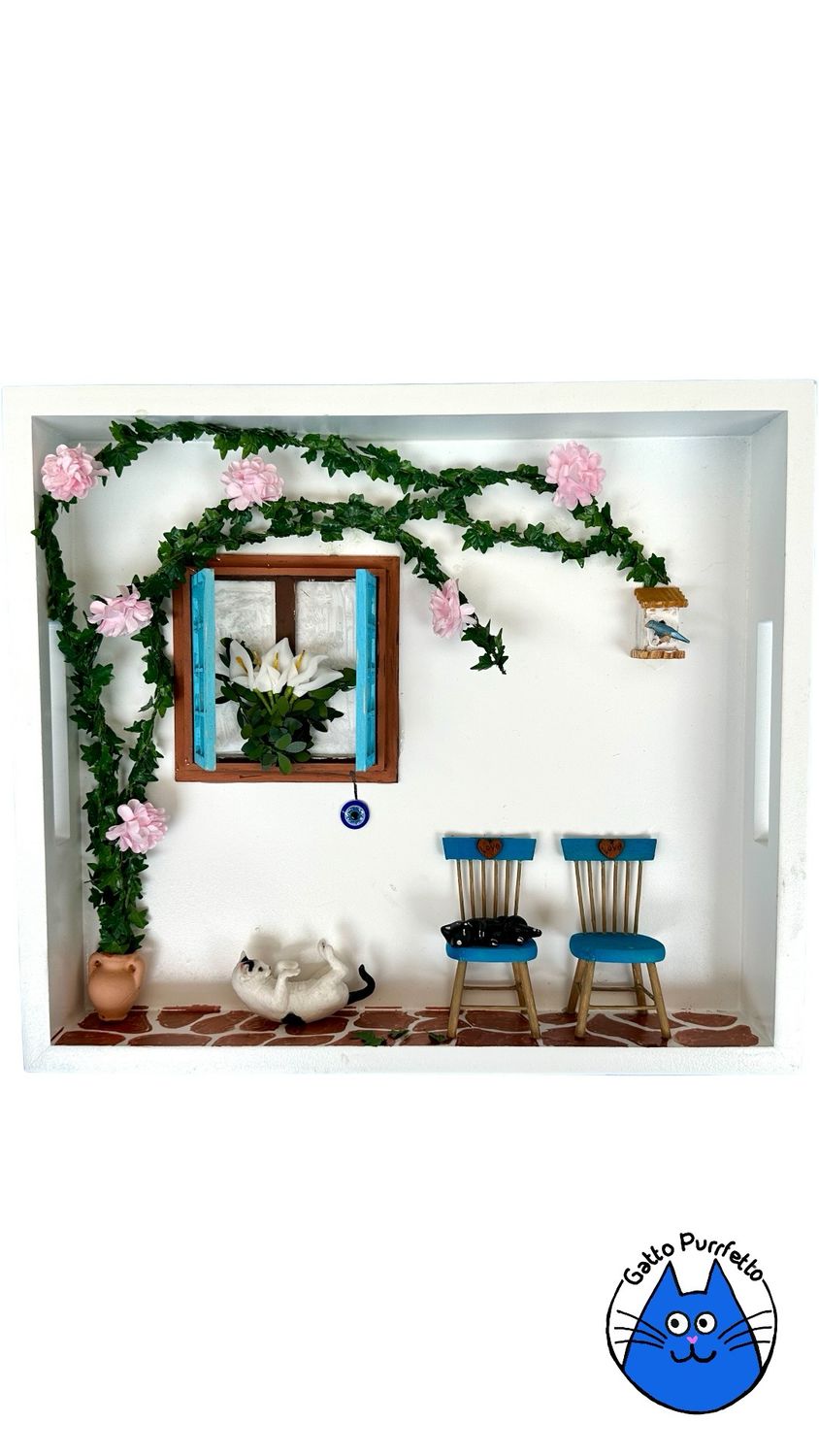 Muur Hanger Miniatuur Huisje / Wall Hanger Miniature House
