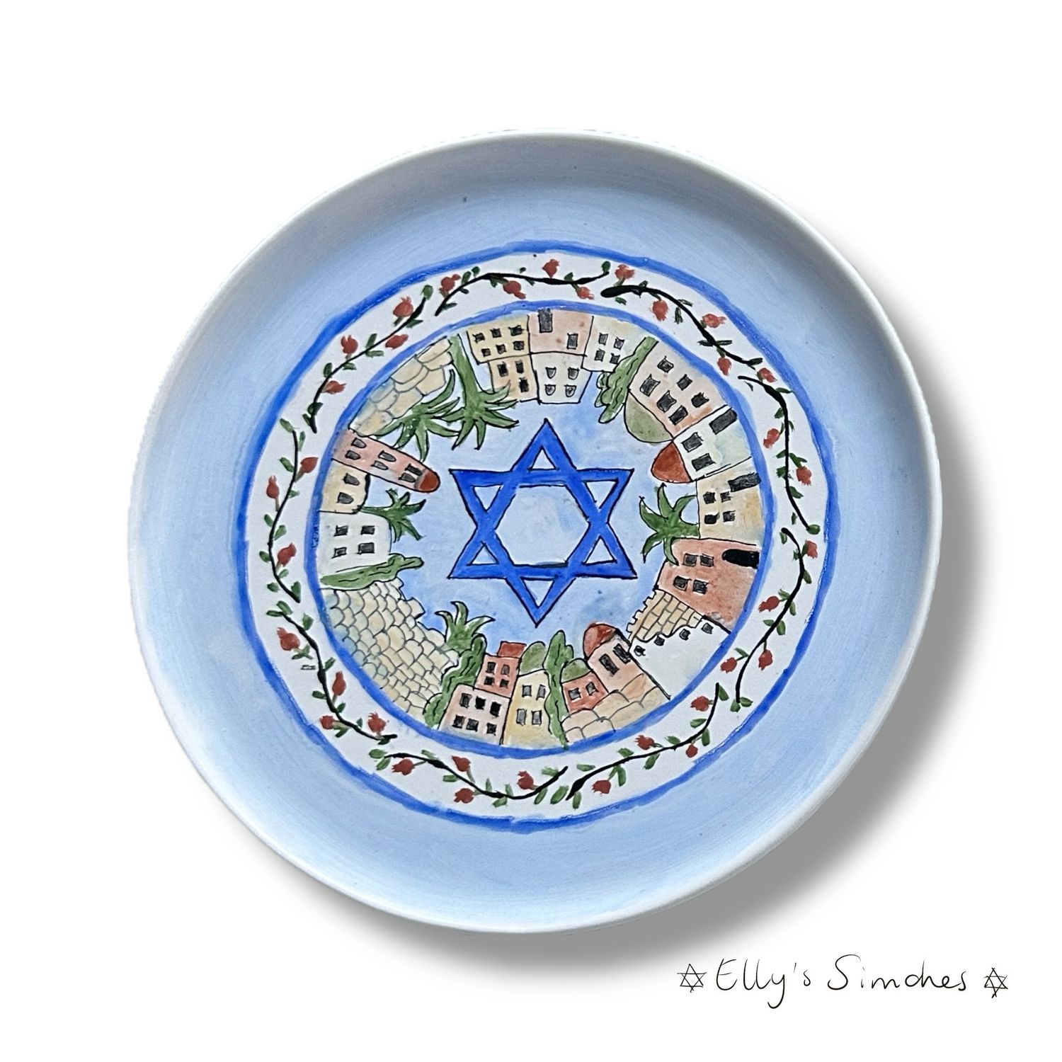 Jeruzalem schaal – handbeschilderd