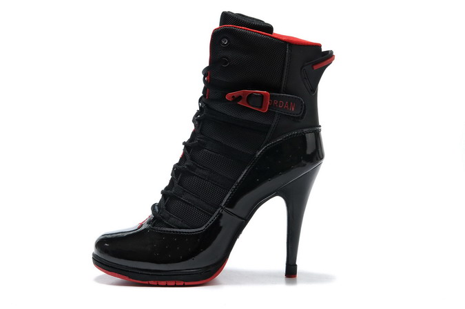 Authentic Air Jordan 6 Rings High Heels Black Red
