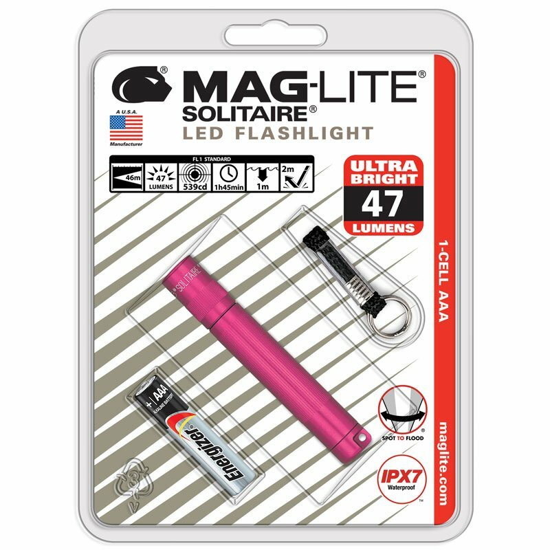 MAGLITE Solitaire AAA LED Flashlight hot pink
