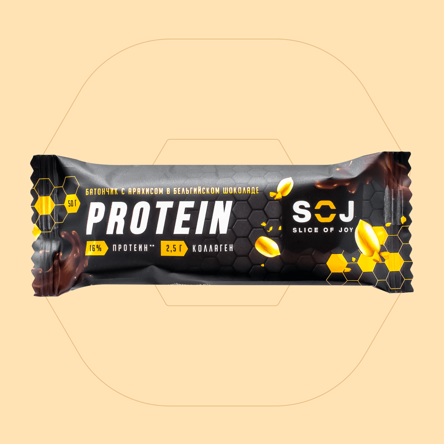 Протеиновый батончик "Protein SOJ" с арахисом 50г