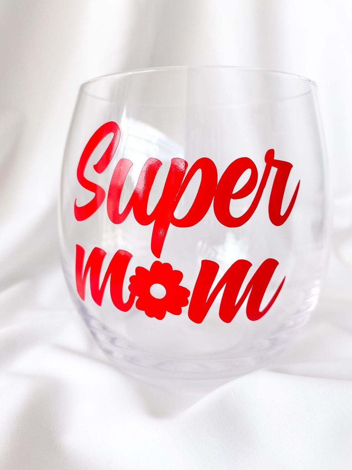 Super Mom Wine Glass