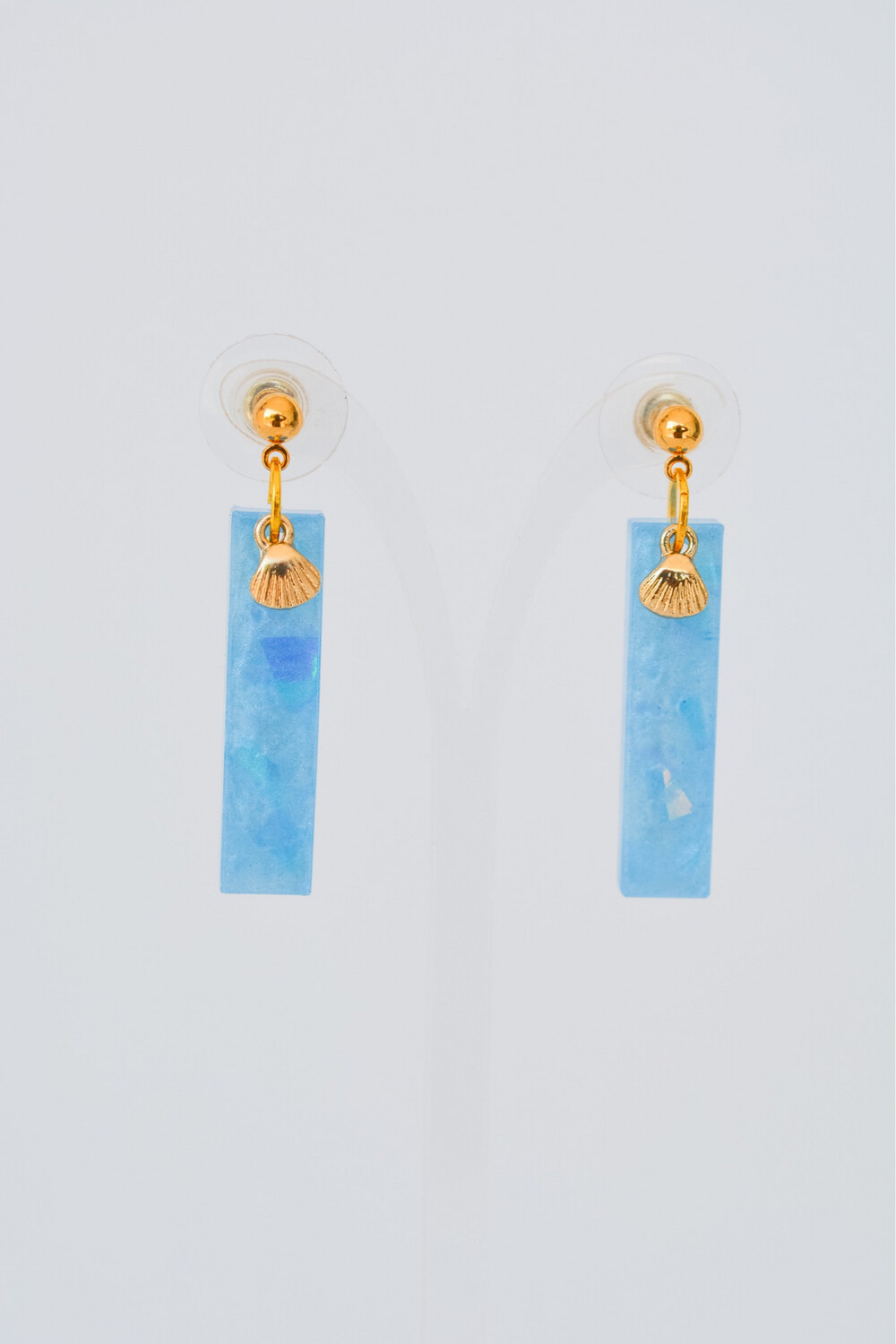 Blue Seashell Earrings