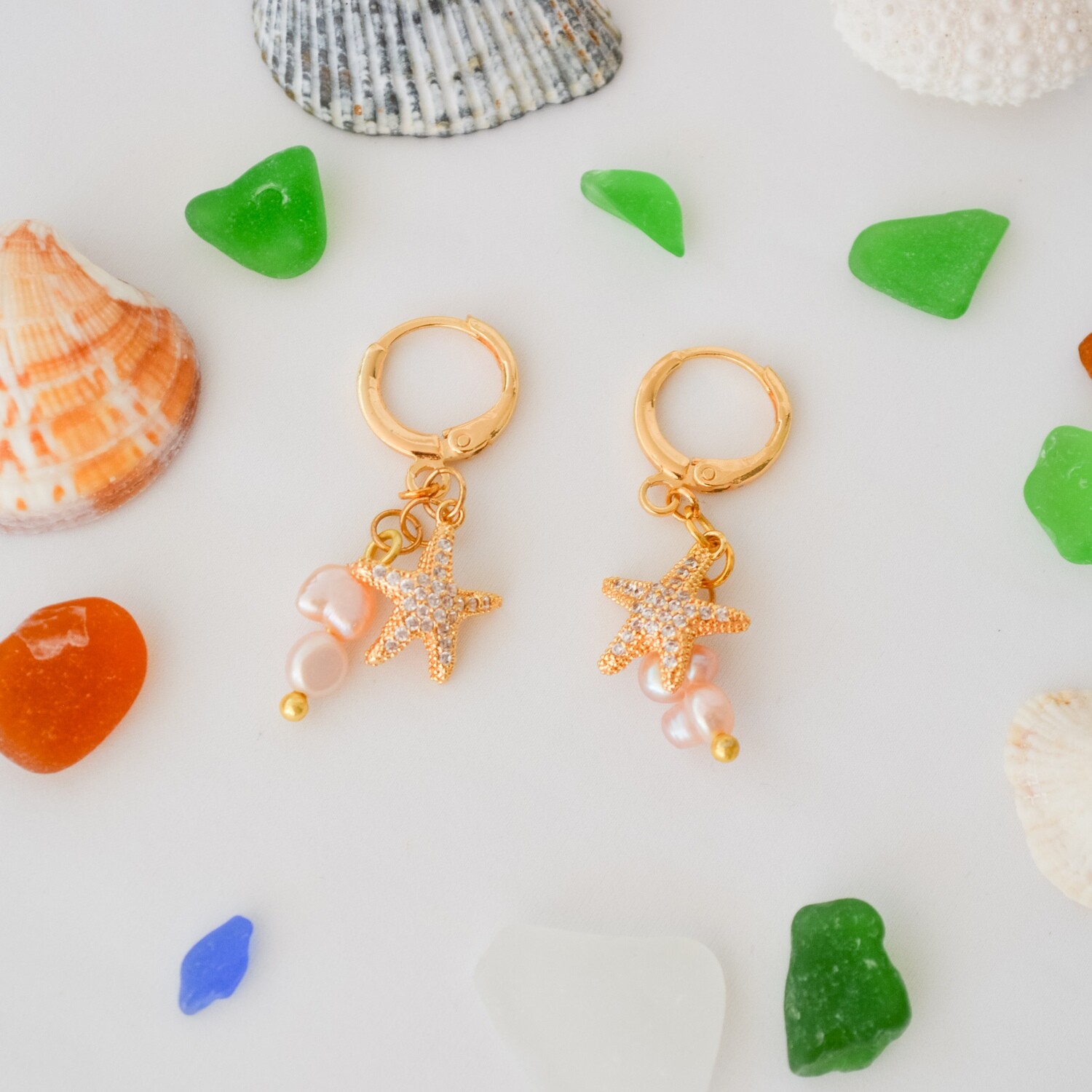Starfish Huggies- Earrings