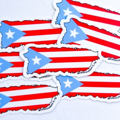 Bandera Puerto Rico- Sticker