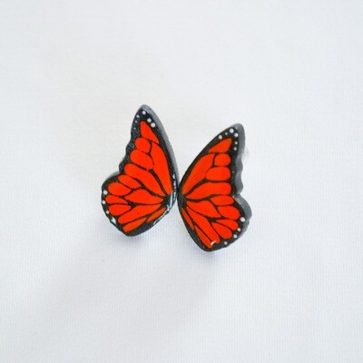 Monarch butterfly stud earrings