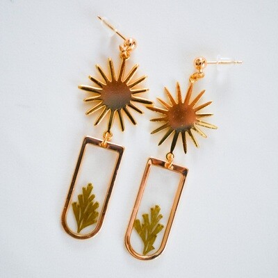 Sunny leaf earrings