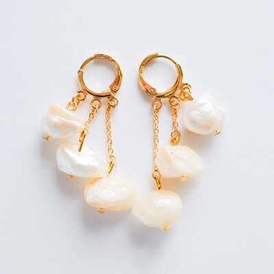 Summer Pearl Huggie earrings