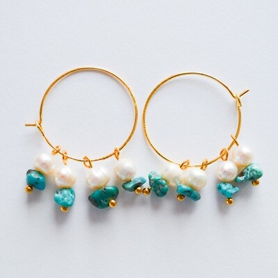 Sea Pearl Hoop Earrings