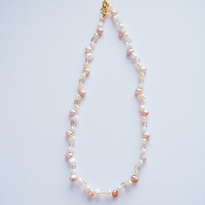Pink mix necklace