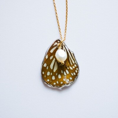 Pearl Butterfly Wing Necklace