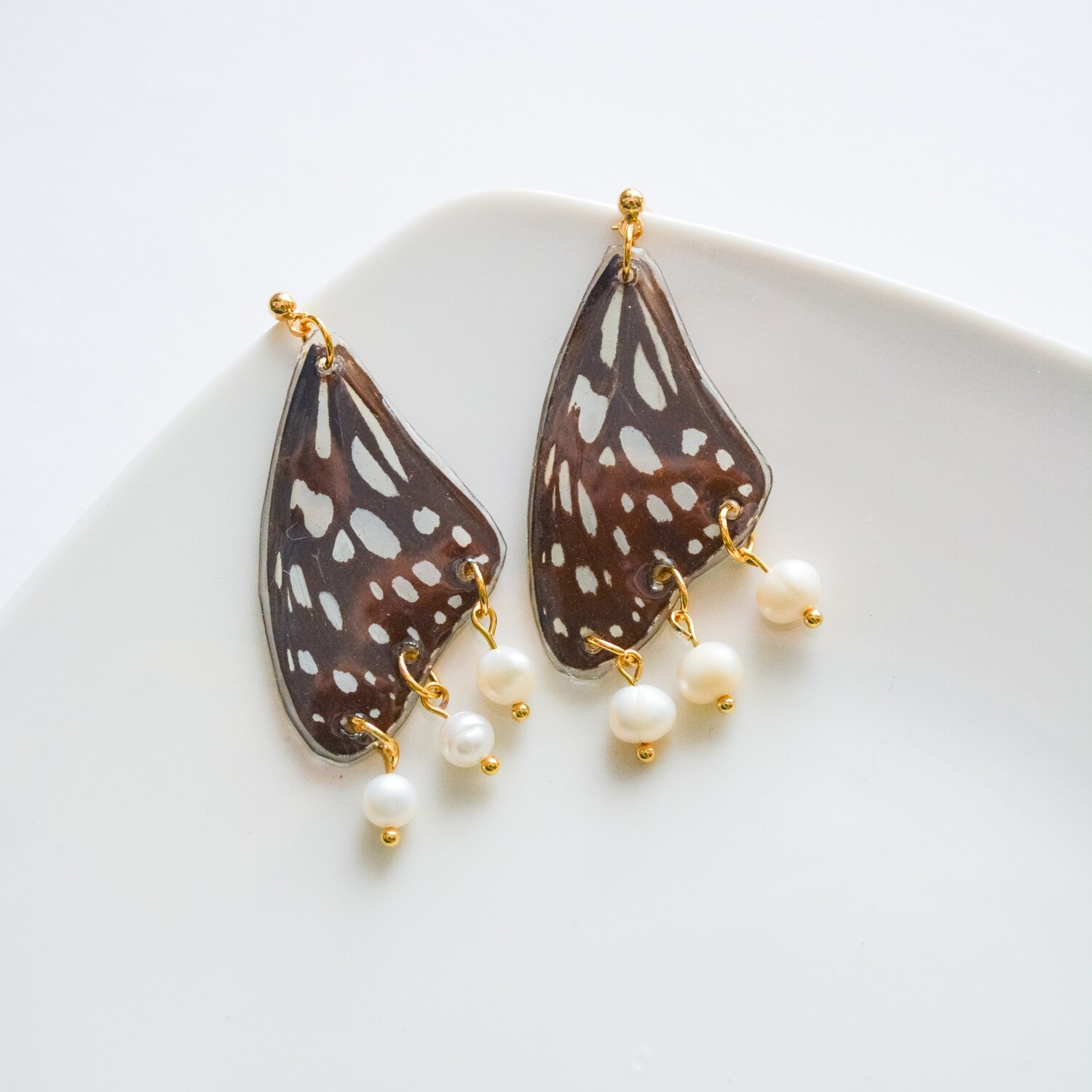 Pearl Butterfly Wing earrings