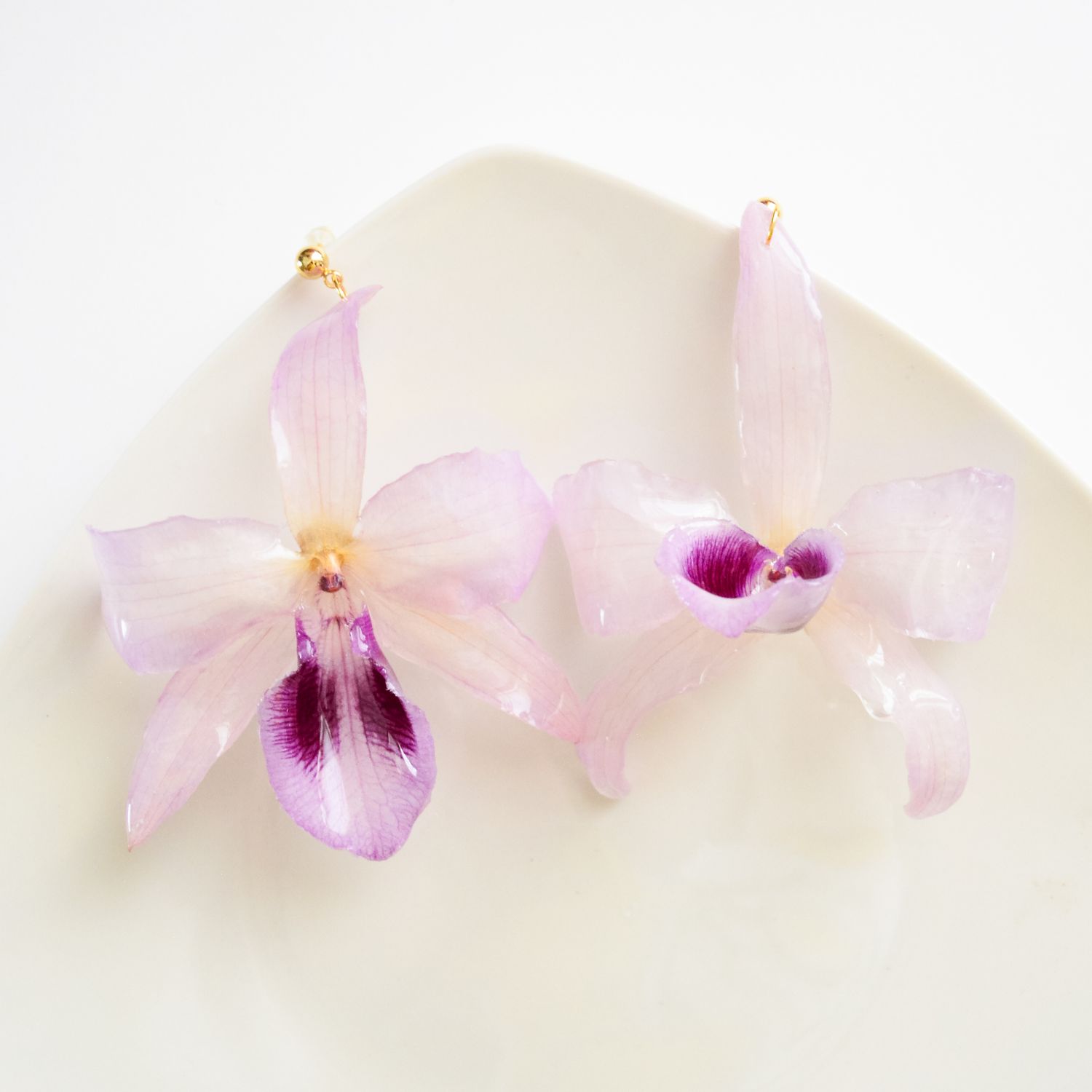 Lilac Orchid Earrings- pre order