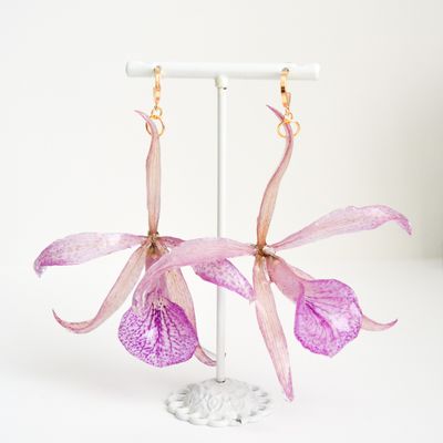 Lilac Thin Orchid earrings