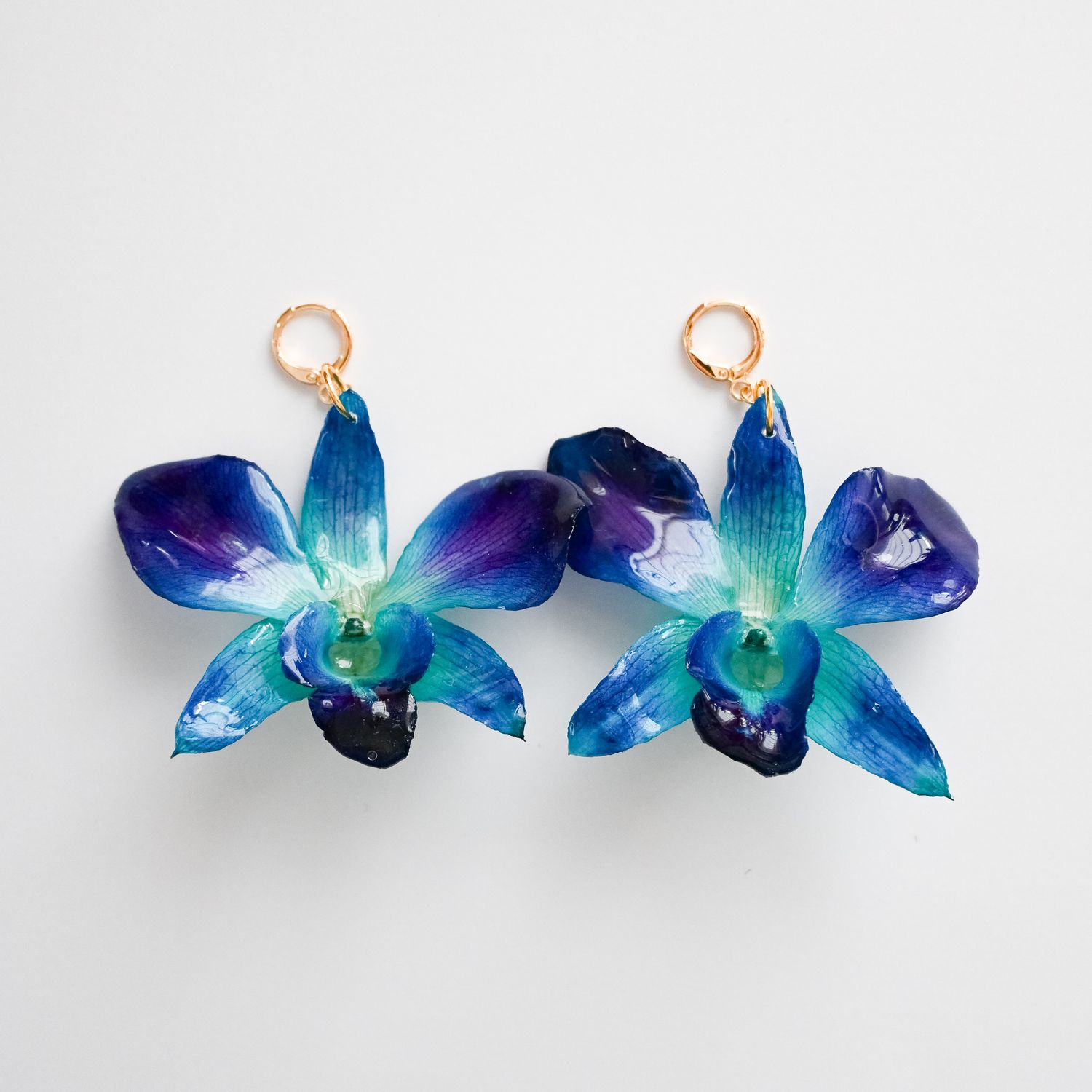 Blue Orchid earrings