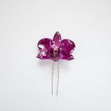 Mini Dark Purple orchid hair pin