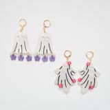 Flower ghost earrings