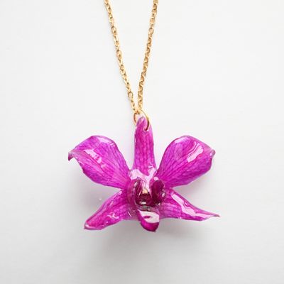 Purple Orchid Necklace
