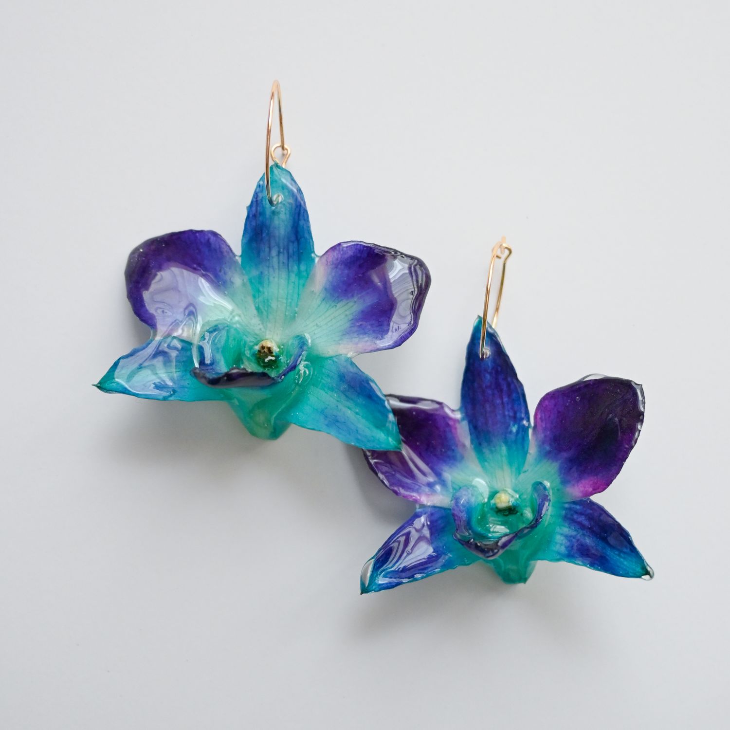 Mini Blue Orchid earrings