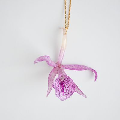 Light purple orchid necklace