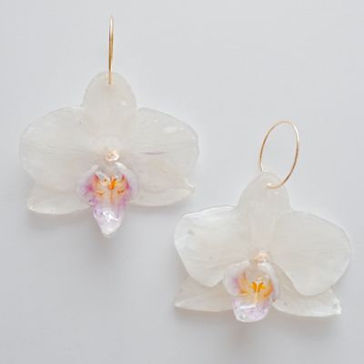 White Orchid Earrings- Phalaenopsis