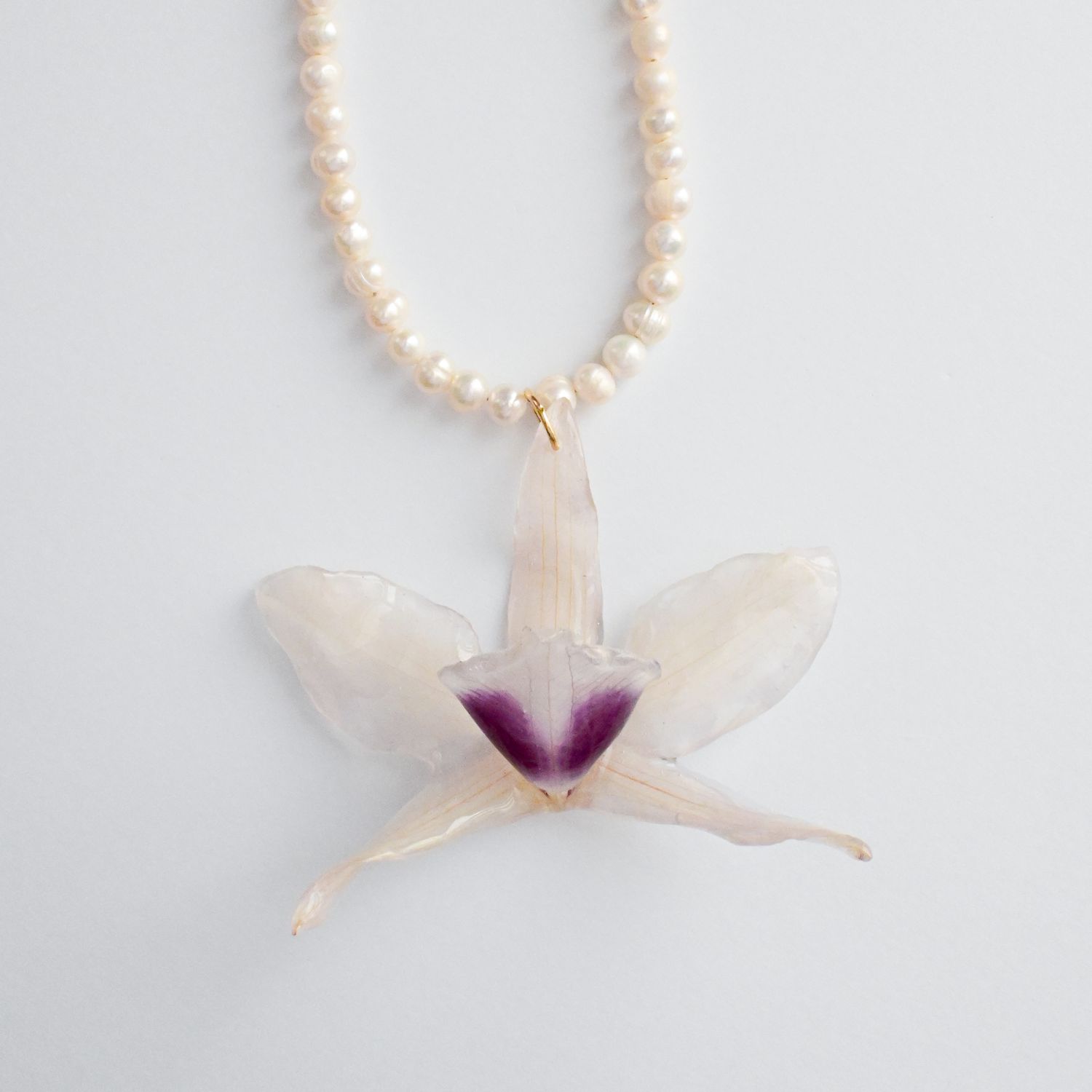 Light Purple Orchid Necklace