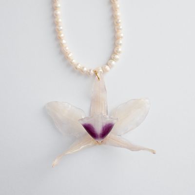 Light Purple Orchid Necklace