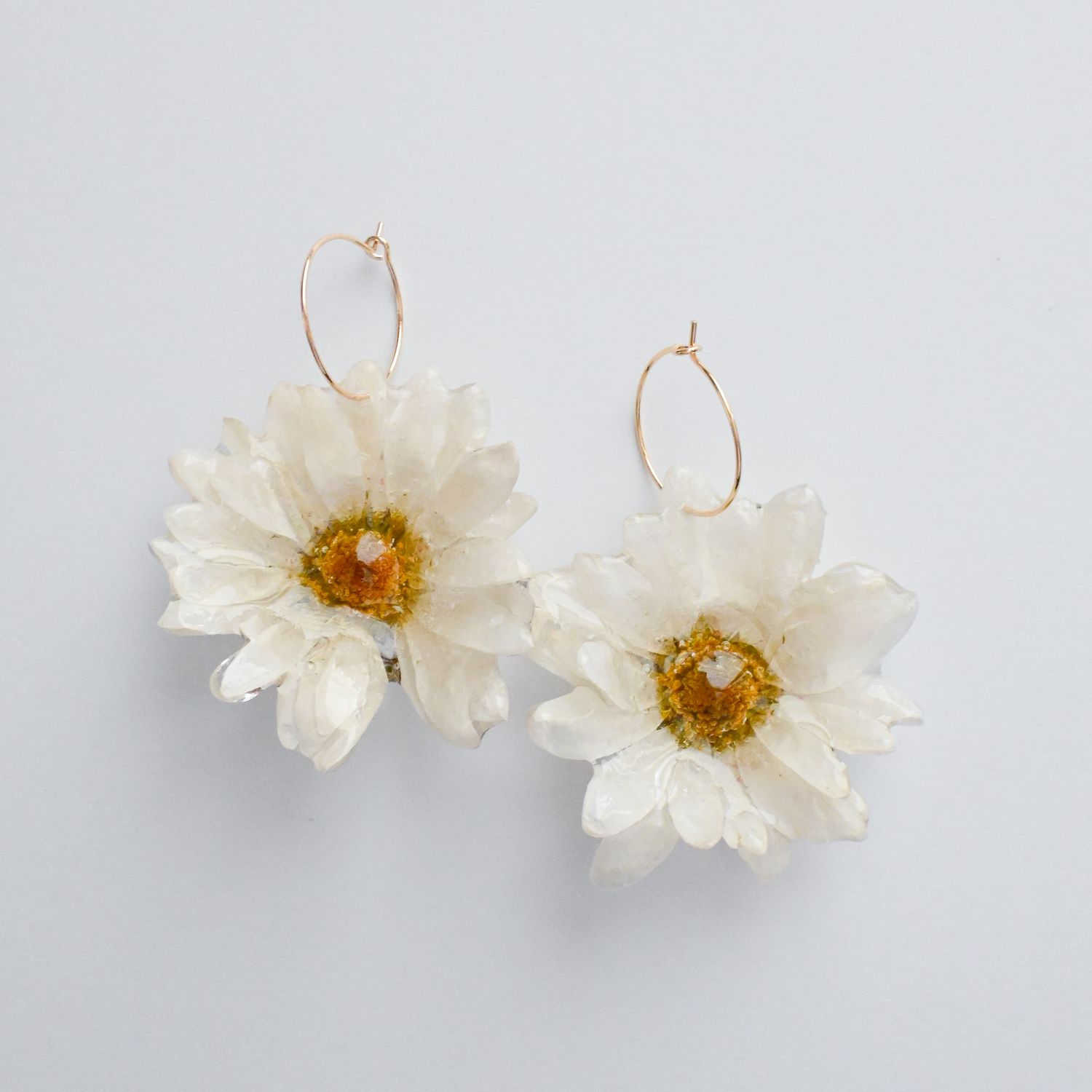 Margarita Flower Earrings- White