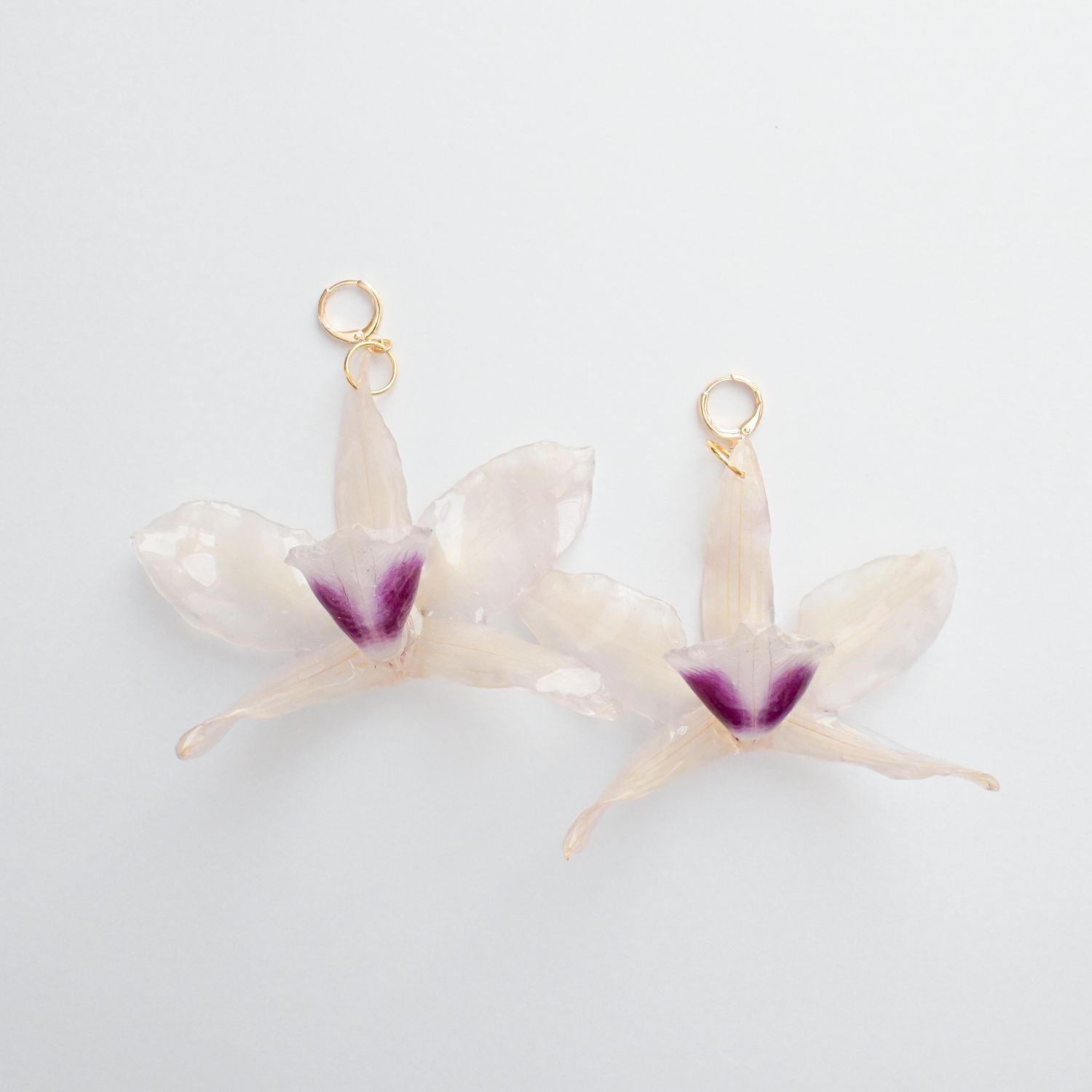 Light Purple Orchid Earrings