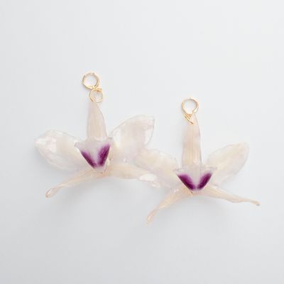 Light Purple Orchid Earrings