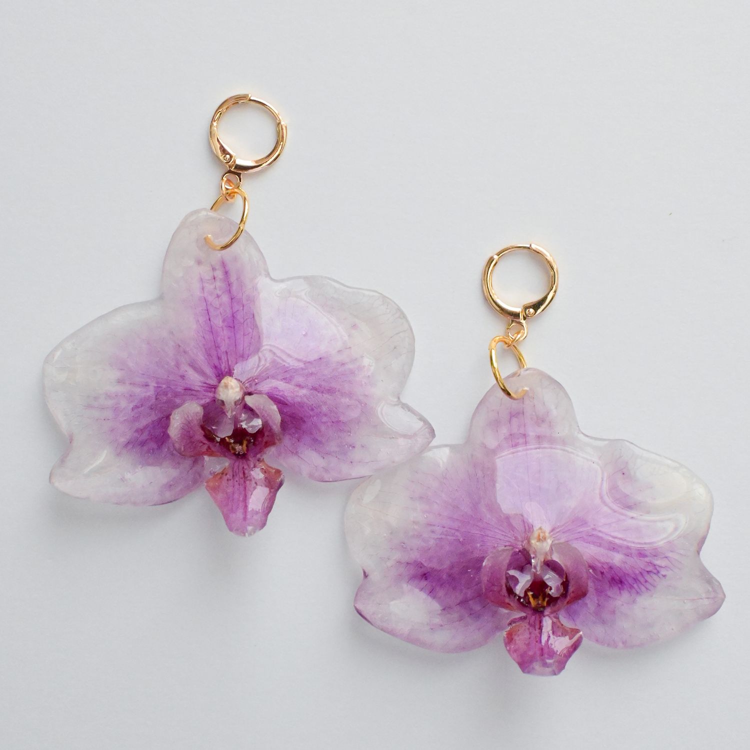 Purple II Orchid Earrings